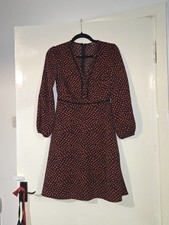 NastyGal Red And Black Spotted