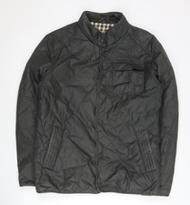 St George by Duffer Men's Black Medium Quilted Jacket Cotton Blend