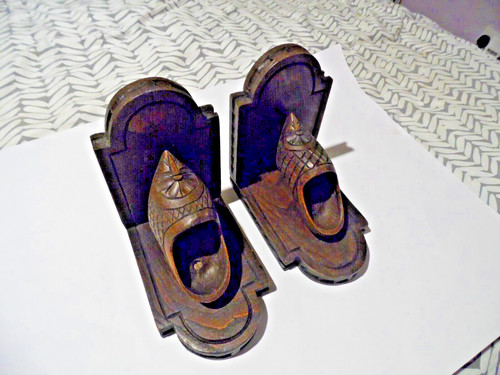 Pair antique wooden dutch - pair,
