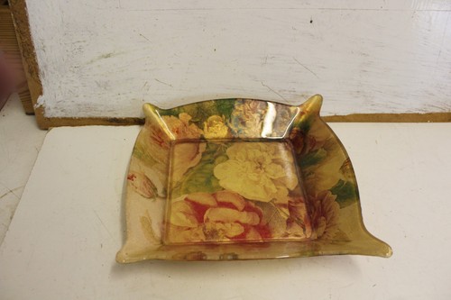 Vintage glass floral - ,