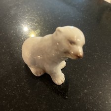 Vintage Branksome China Polar Bear Cub Sitting Figurine, excellent condition.
