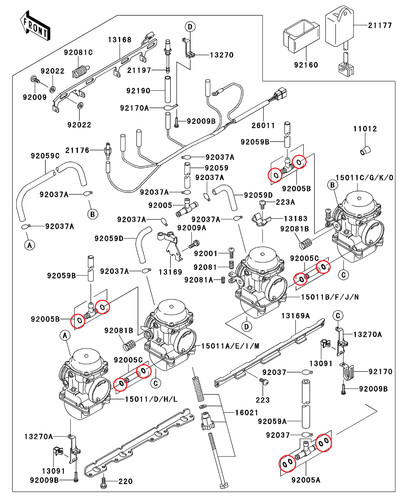 Kawasaki zephyr 750 97 - zr, 95-97