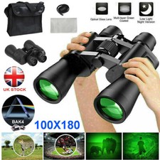 180x100 Zoom Powerful Binoculars Telescope Day/Night Vision Optics Hunting +Case