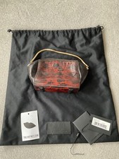 Alexander Wang chastity lizard effect leather bag, cosmetics, clutch, brown, new