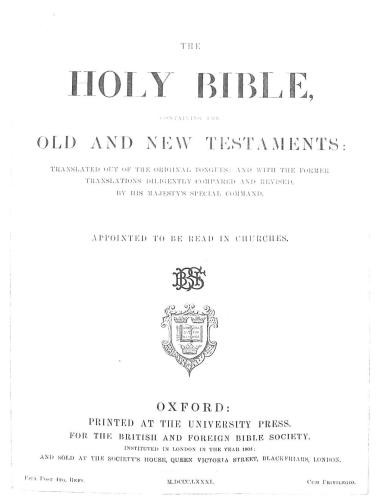 The holy bible containing - the,
