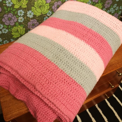 Pastel pink grey stripy retro - pastel,
