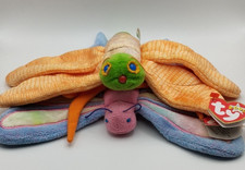 TY Beanie Baby Bug Bundle, Flitter The Butterfly & Glow The Glowworm