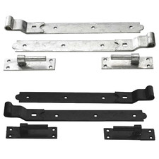 Hook and Band Hinges 8"- 36" Gate Garage Heavy CRANKED Stable Shed Barn Door