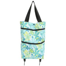  Hand-pulled Folding Shopping Cart Foldable Storage Bag with Wheels Trolley