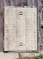 CLARK DRAIN Manhole Cover Galvanised Metal, Plastic Frame, for 600 x 450mm hole.