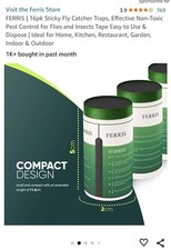 2 X Ferris 16 Pack Sticky Flycatcher Traps