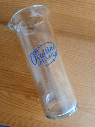 Vintage ovaltine mixer glass - vintage,