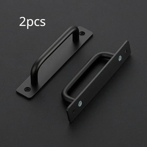 Black door pull handles - black,