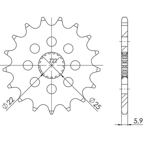 Sunstar steel sprocket - sprocket, p520