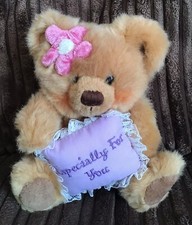 Russ Daisy Chain Press Bear With Cushion “Especially For You” Soft Plush Toy 5”