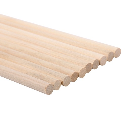 10pcs wooden round sticks - round,