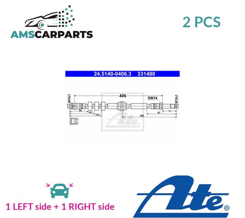 Brake hose line pipe rear - hose,