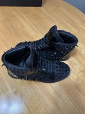 Spike Black Sneakers/ Rapper Shoes