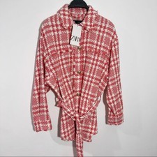 ZARA Tweed Houndstooth Belted