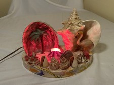 Vtg 50s TV Lamp Conch Seashell