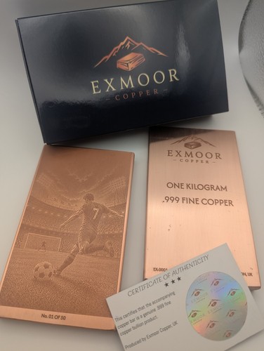 1kg copper bullion bar solid - bar,