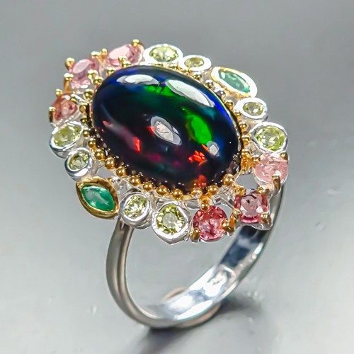 Handmade ring natural black - handmade,
