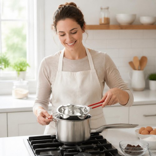 Stainless steel double boiler - stainless,
