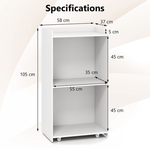 Shelves rolling lectern stand - rolling,