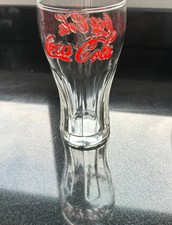 Coca-Cola Original Vintage 90s Red Embossed Glasses 6-inch 12 fl oz Set of 6