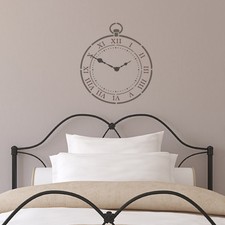 Vintage Pocket Watch Wall Stencil - Large Clock Wall Stencil