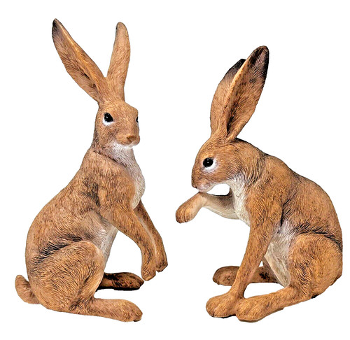 Pair hare ornaments in - ornaments,