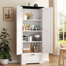 Rustic White Kitchen Pantry