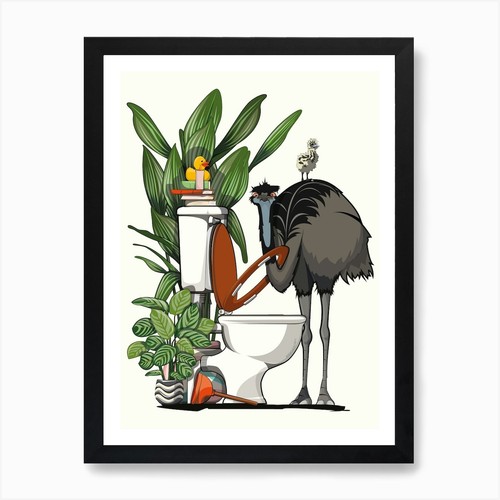 Eum using toilet bathroom - using, art