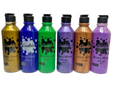 8x Washable Kids Paints Set 300ml Poster Children Ready Mixed Assorted Colours