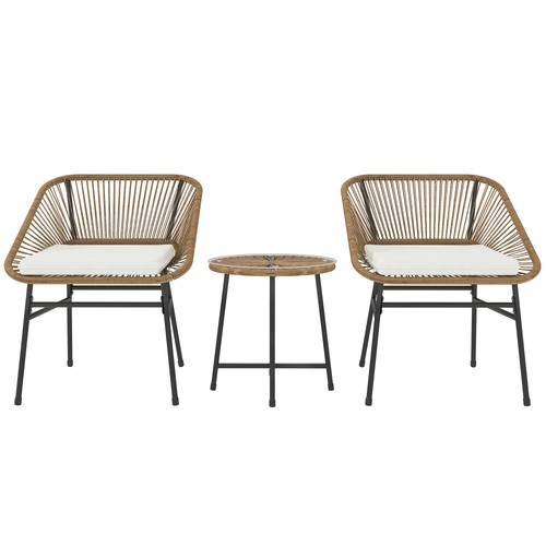 Outsunny rattan bistro set - outsunny,