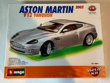 Burago Aston Martin 2002 V12 Vanquish 1:18 Model car Kit Diecast  (NEW & SEALED)