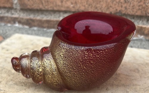 Barbini glass mini shell red - glass,