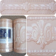 X2 1990s Vintage COLOROLL Wallpaper BORDERS Rolls 80s Traditional Architectural 