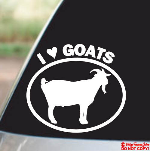 Love goats vinyl decal - vinyl,