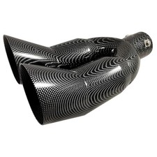 Twin Exhaust Tip Trim Pipe Tail Muffler Carbon For Ford Ka Mondeo S-Max Tourneo