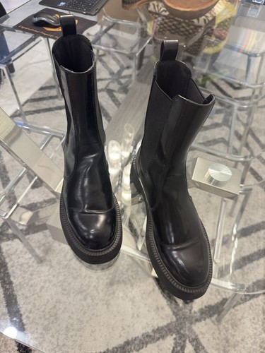 Zara chelsea black - black, leather