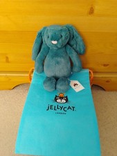 Jellycat. Little Bashful Teal Bunny. Small Green. Brand New With Tags And Bag