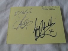 THE CHUCKLE BROTHERS AUTOGRAPHS  Signed autograph book page UK COMEDIANS
