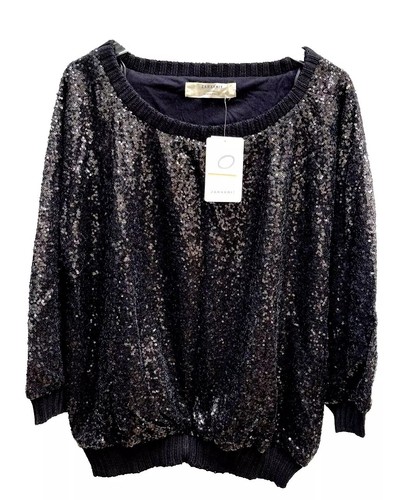 Zara woman black sequin jumper - zara,