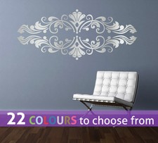 DAMASK SWIRLS floral ORNAMENT