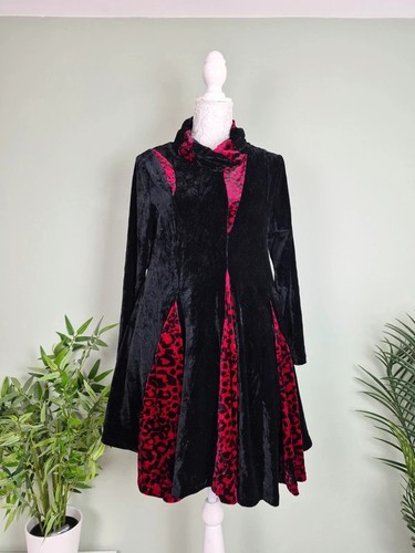 Vintage black velvet red - vintage,