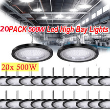 20x UFO LED High Bay Light 500W Workshop Factory Light Industrial Warehouse Lamp