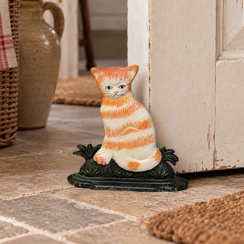 Cast iron cat - door, stop