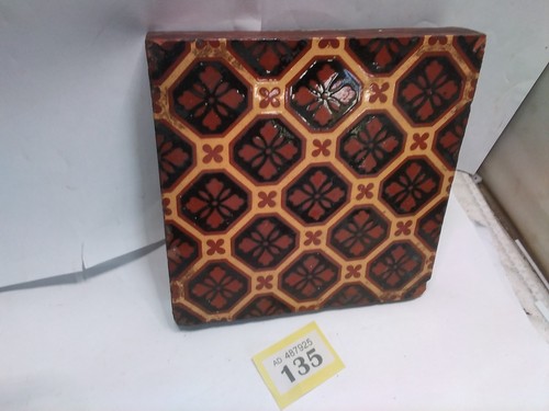 Minton floor tile antique item - tile,