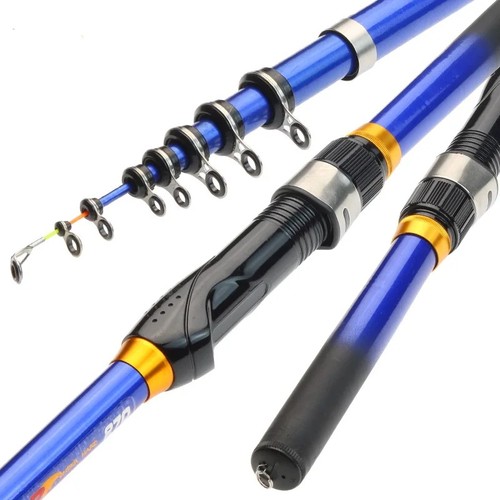 Telescopic fishing rod carbon - fishing,